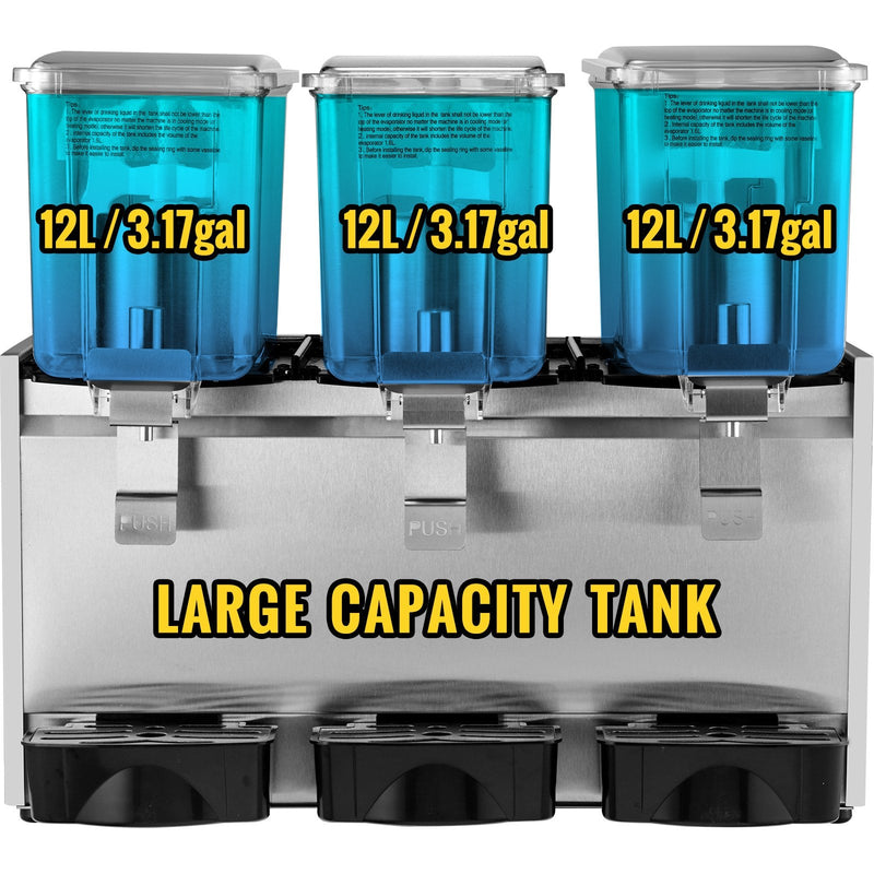 Distributeur De Jus Avec Élément Refroidissement Argenté 8 Litres