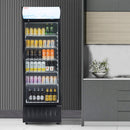 VEVOR Réfrigerateur à Boissons Frigo Vitrine Commercial 345 L 0-10 ℃ 5 Étagères