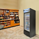 VEVOR Réfrigerateur à Boissons Commercial 195 L Frigo Vitrine Température 0-10 ℃Armoire à Boisson Réfrigérée avec 3 Étagères Réglables et Caisson Lumineux Personnalisable pour Magasin Supermarché Bar