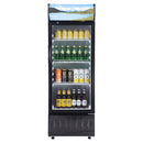 VEVOR Réfrigerateur à Boissons Commercial 195 L Frigo Vitrine Température 0-10 ℃Armoire à Boisson Réfrigérée avec 3 Étagères Réglables et Caisson Lumineux Personnalisable pour Magasin Supermarché Bar