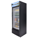 VEVOR Réfrigerateur à Boissons Commercial 195 L Frigo Vitrine Température 0-10 ℃Armoire à Boisson Réfrigérée avec 3 Étagères Réglables et Caisson Lumineux Personnalisable pour Magasin Supermarché Bar