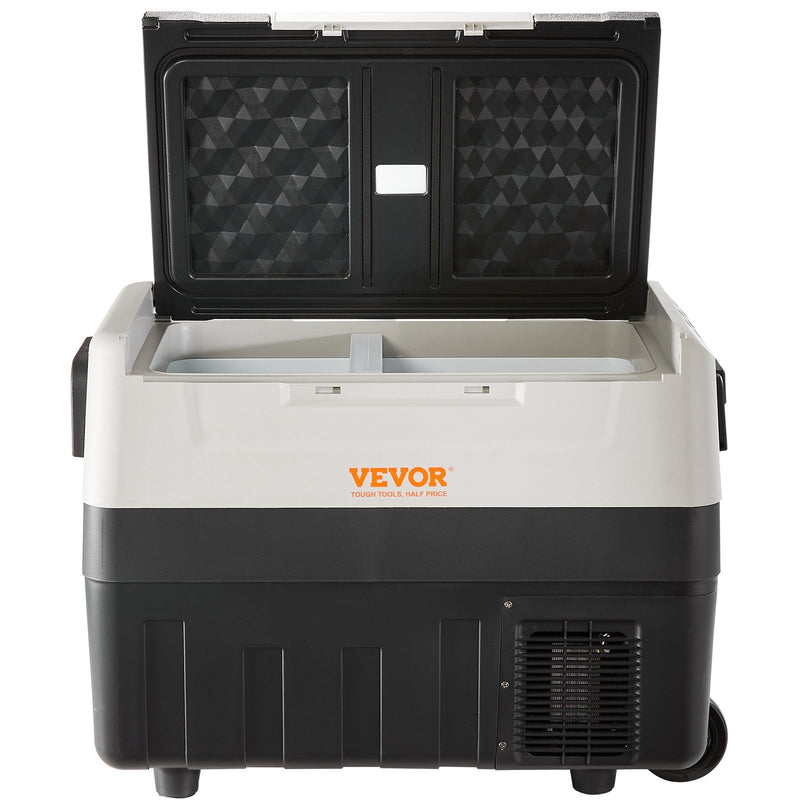 VEVOR Glacière Électrique Portable de 35 L Réfrigérateur de Voiture Portable 12/24 V CC 100-240 V CA Frigo Voiture Double Zone 0,6 kW.h -20 °C à 10 °C Réglable Congélateur pour Camion Bateau Camping