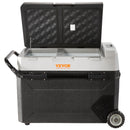 VEVOR Glacière Électrique Portable de 53 L Réfrigérateur de Voiture Portable 12/24 V CC 100-240 V CA Frigo Voiture Double Zone 0,6 kW.h -20 °C à 10 °C Réglable Congélateur pour Camion Bateau Camping