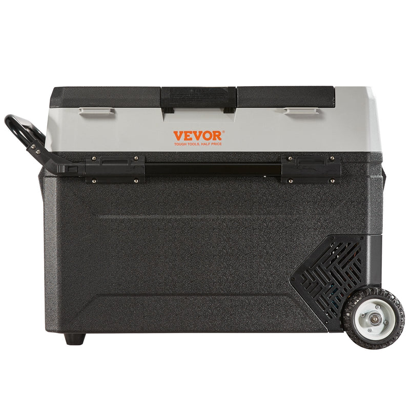 VEVOR Glacière Électrique Portable de 53 L Réfrigérateur de Voiture Portable 12/24 V CC 100-240 V CA Frigo Voiture Double Zone 0,6 kW.h -20 °C à 10 °C Réglable Congélateur pour Camion Bateau Camping