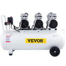 VEVOR Compresseur d'air silencieux sans huile 22 gallons 80 l air comprimé silencieux avec 2 manomètres pour réparation domestique, nettoyage du chauffage au sol, peinture en tôle