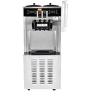VEVOR Machine à Crème Glacée Commerciale 34-44 L/h 1850 W 3 Saveurs, Machine à Glace Italienne Trémie 2x9 L, Panneau LED, Utilisation à Un Seul Cylindre Disponible, Réfrigération de Nuit, Snack-Bar