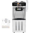 VEVOR Machine à Crème Glacée Commerciale 34-44 L/h 1850 W 3 Saveurs, Machine à Glace Italienne Trémie 2x9 L, Panneau LED, Utilisation à Un Seul Cylindre Disponible, Réfrigération de Nuit, Snack-Bar